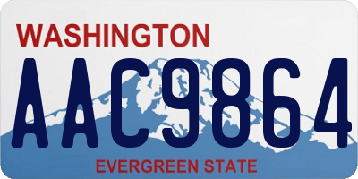 WA license plate AAC9864