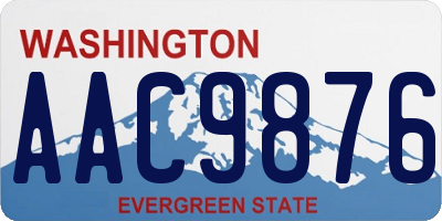 WA license plate AAC9876