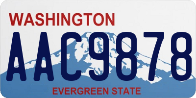 WA license plate AAC9878