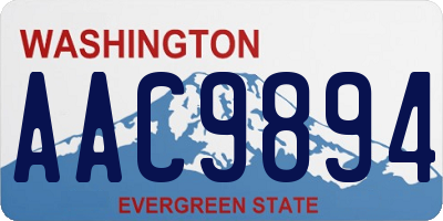 WA license plate AAC9894