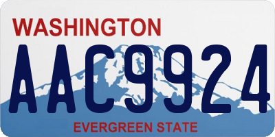 WA license plate AAC9924