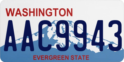 WA license plate AAC9943