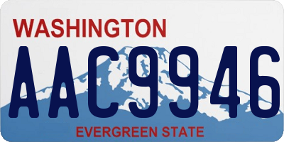 WA license plate AAC9946