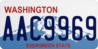 WA license plate AAC9969