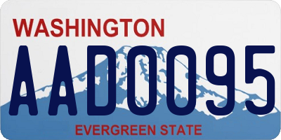 WA license plate AAD0095