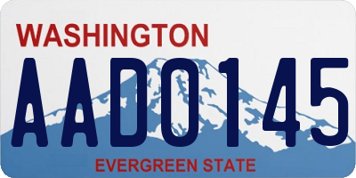WA license plate AAD0145
