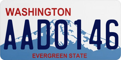 WA license plate AAD0146