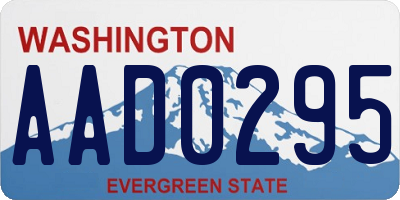 WA license plate AAD0295
