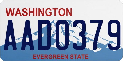 WA license plate AAD0379