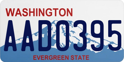 WA license plate AAD0395