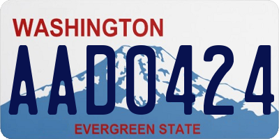 WA license plate AAD0424