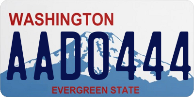 WA license plate AAD0444