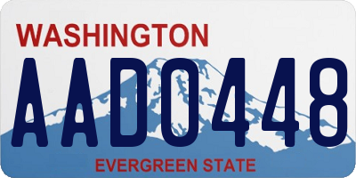 WA license plate AAD0448