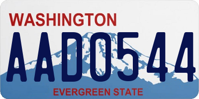 WA license plate AAD0544