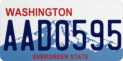WA license plate AAD0595