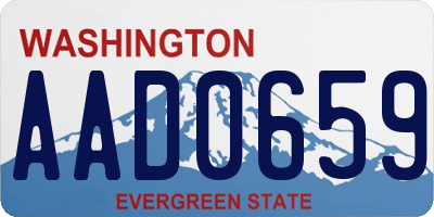WA license plate AAD0659