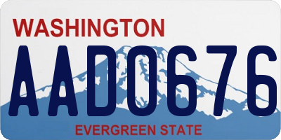WA license plate AAD0676
