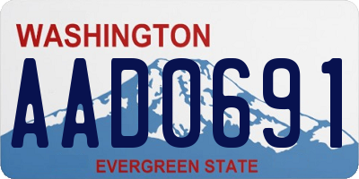 WA license plate AAD0691