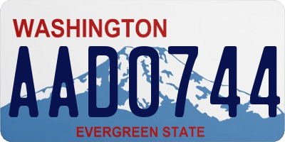WA license plate AAD0744