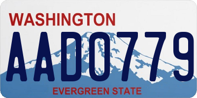 WA license plate AAD0779