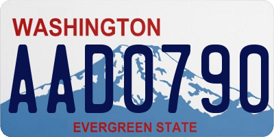WA license plate AAD0790