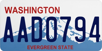 WA license plate AAD0794
