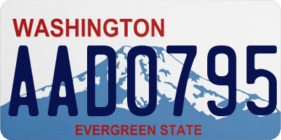 WA license plate AAD0795