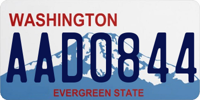 WA license plate AAD0844
