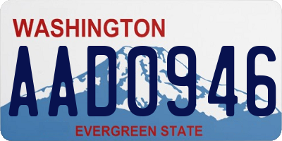 WA license plate AAD0946