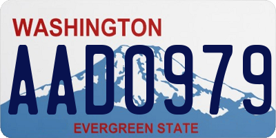 WA license plate AAD0979