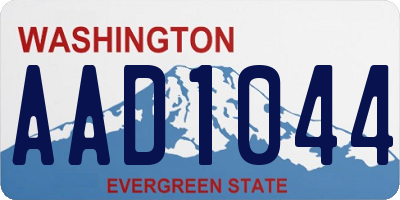 WA license plate AAD1044