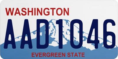 WA license plate AAD1046