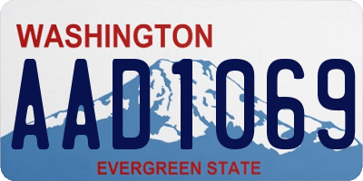 WA license plate AAD1069