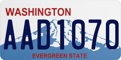 WA license plate AAD1070