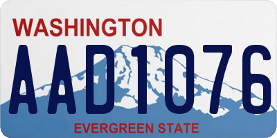WA license plate AAD1076