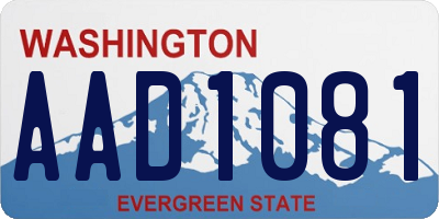 WA license plate AAD1081