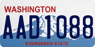 WA license plate AAD1088