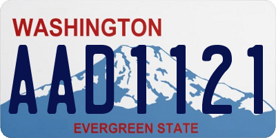 WA license plate AAD1121