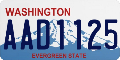 WA license plate AAD1125