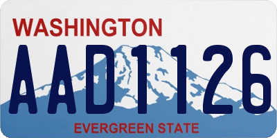 WA license plate AAD1126