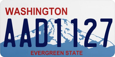 WA license plate AAD1127