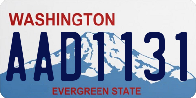 WA license plate AAD1131