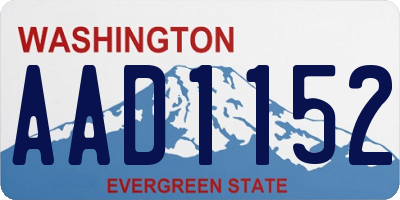 WA license plate AAD1152