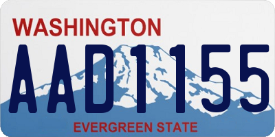 WA license plate AAD1155
