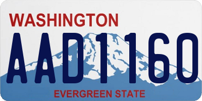 WA license plate AAD1160