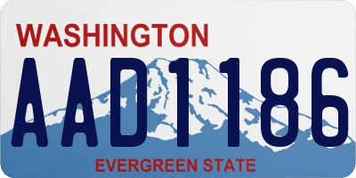 WA license plate AAD1186