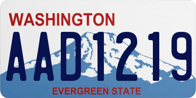 WA license plate AAD1219