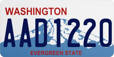 WA license plate AAD1220