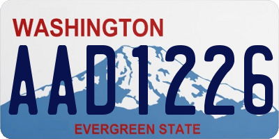 WA license plate AAD1226