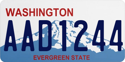 WA license plate AAD1244